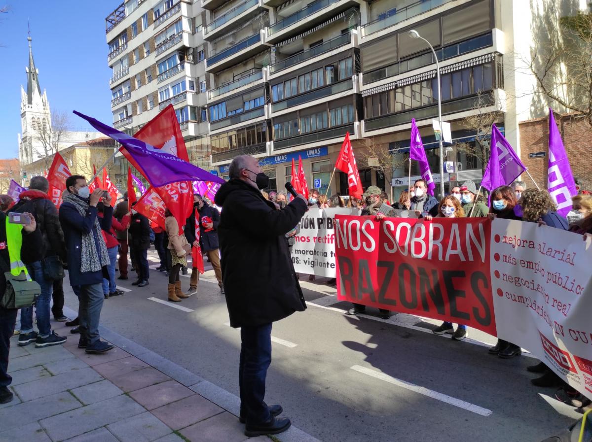 Manifestacin CCOO, 27 de enero de 2022, en las sedes de Funcin Pblica de la AGE.