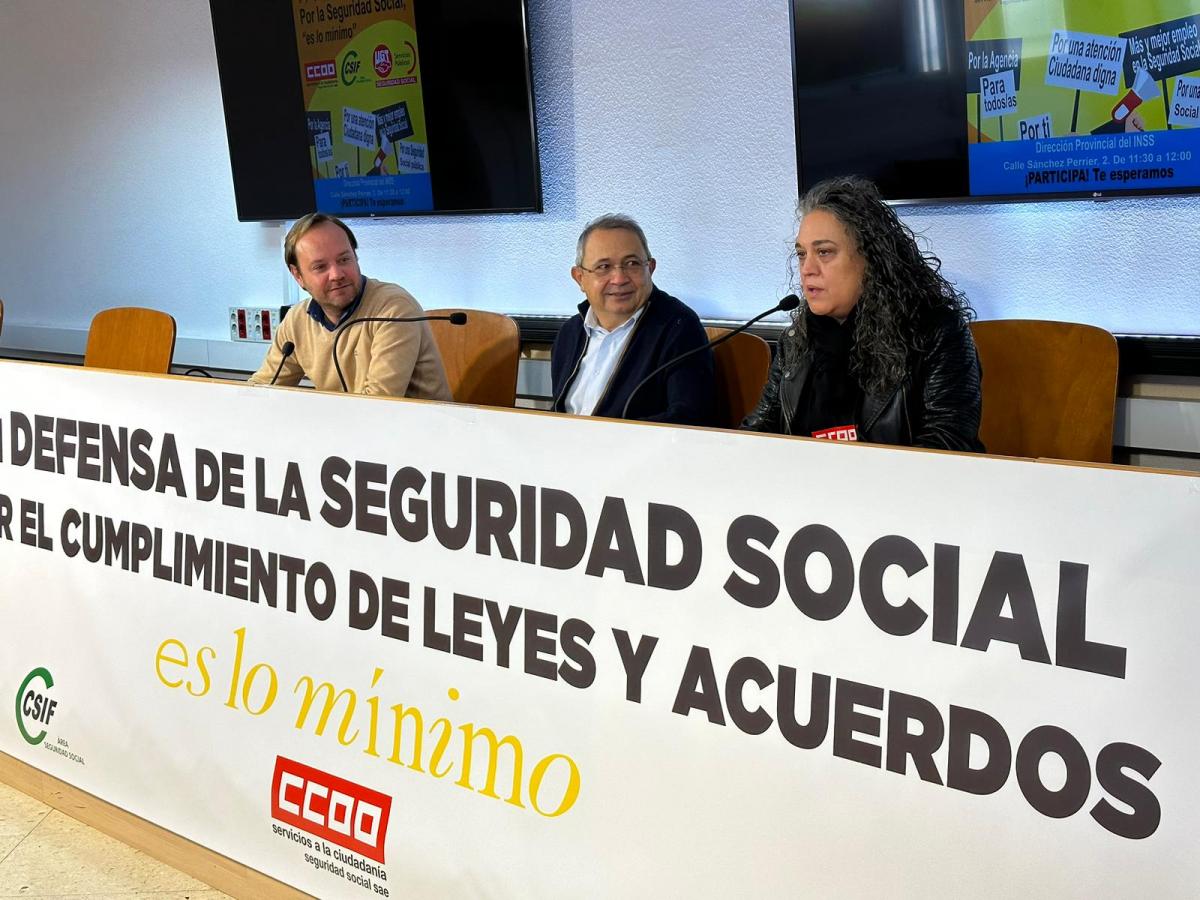 CCOO, CSIF, y UGT seguimos con las movilizaciones en la Seguridad Social