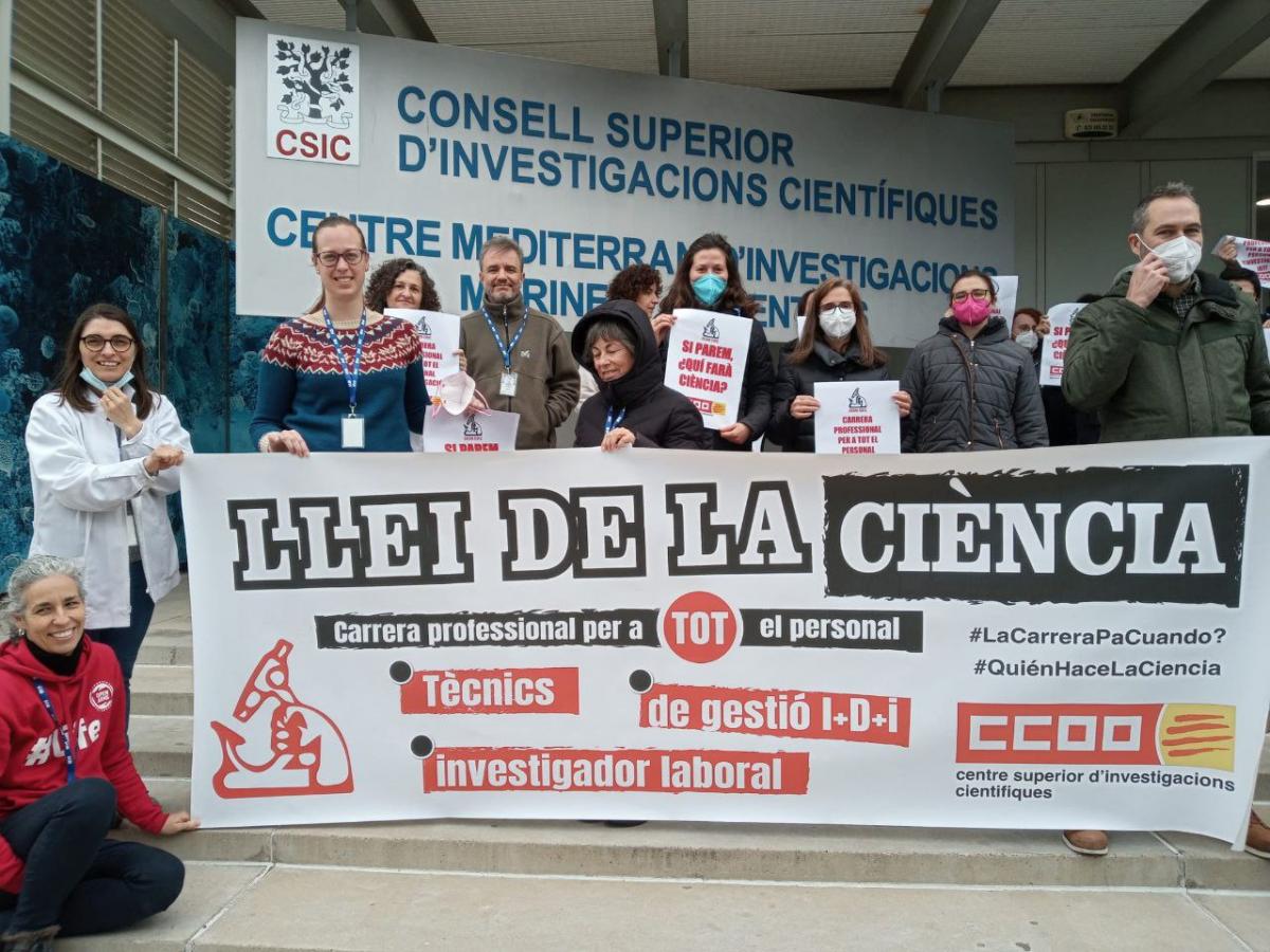 Concentracin #23M en el CSIC para reclamar una Ley de la Ciencia con Derechos para todo el personal de la investigacin.