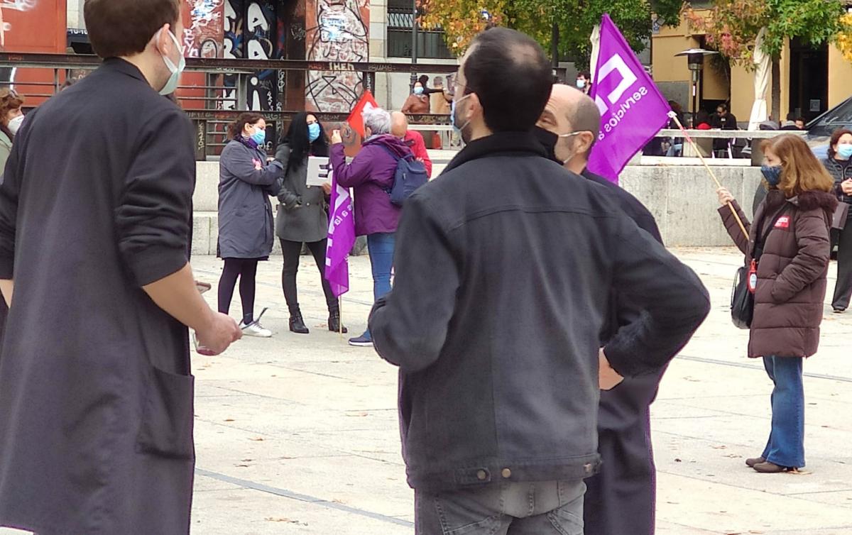 Concentracin de CCOO en el Museo Reina Sofa