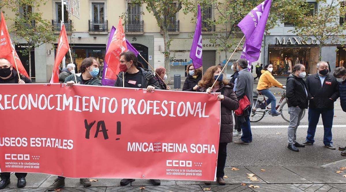 Concentracin de CCOO en el Museo Arqueolgico Nacional