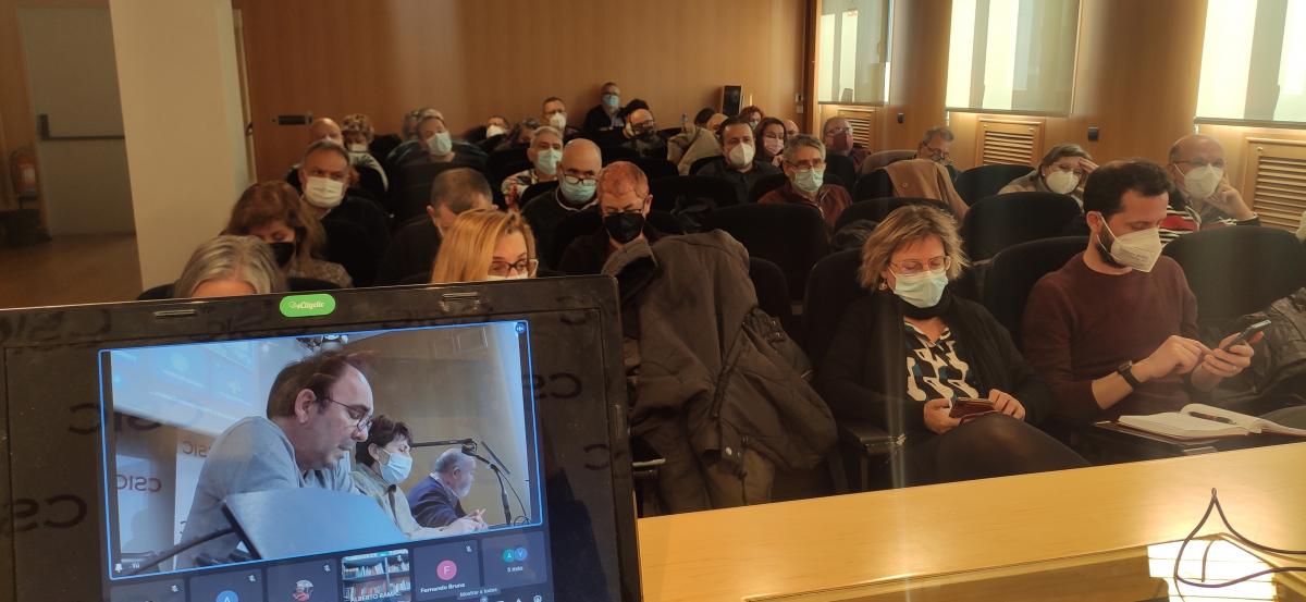El plenario de SAE FSC-CCOO del da 6 de de abril de 2022.