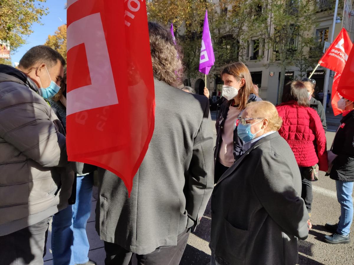 Concentracin de CCOO 22N en el Museo Arqueolgico Nacional