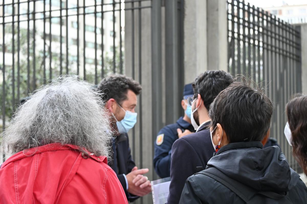 Concentracin frente al Ministerio de Ciencia e Innovacin, en Madrid, contra la reforma de la Ley de Ciencia.