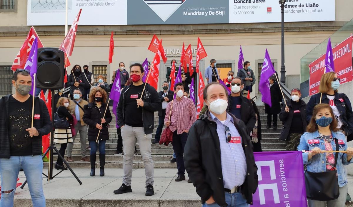 Concentracin de CCOO en el Museo Nacional Centro de Arte Reina Sofa