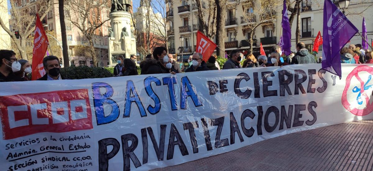 Manifestacin en la AGE de CCOO 27E #NosSobranRazones