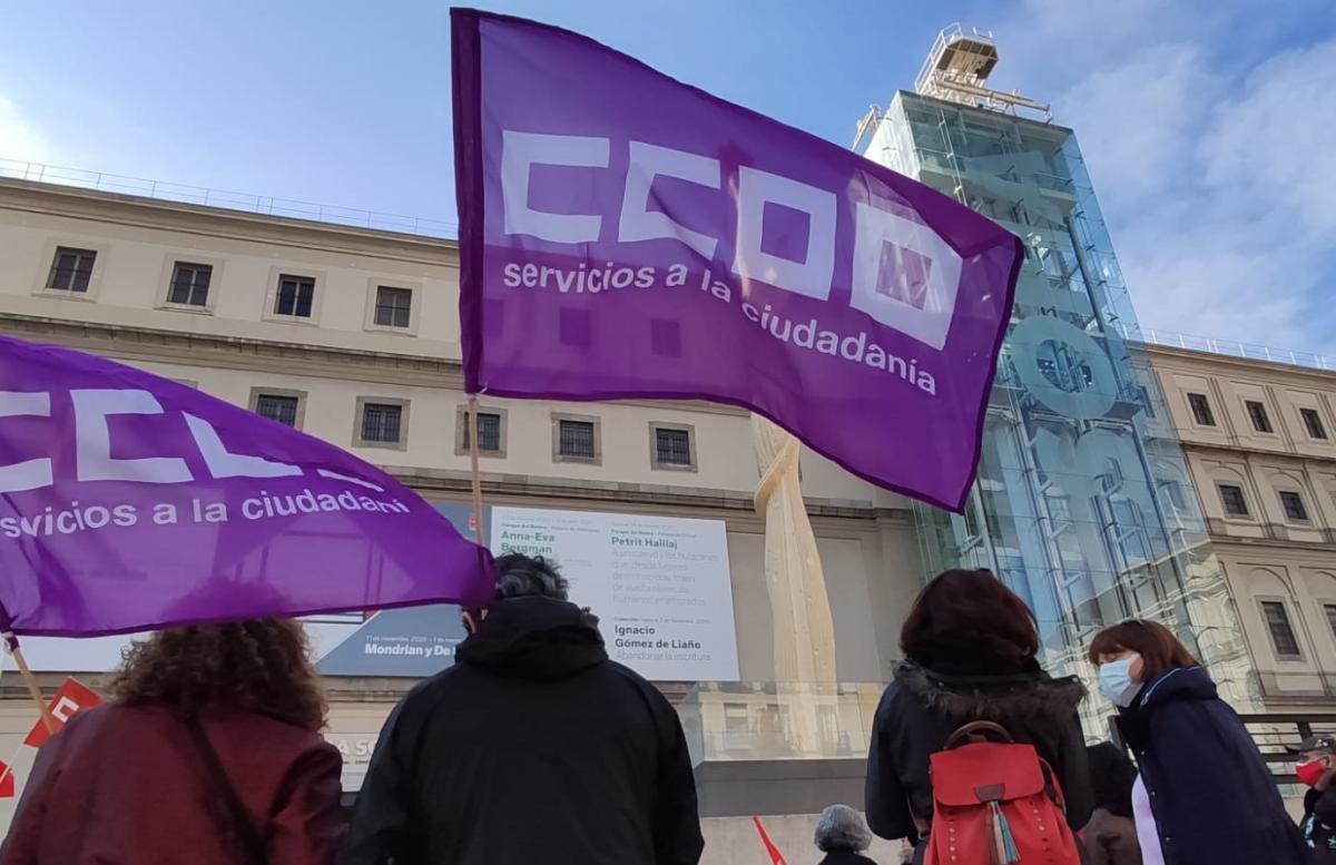 Concentracin de CCOO en el Museo Nacional Centro de Arte Reina Sofa