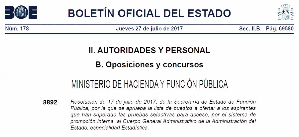 BOE 27 de julio de 2017