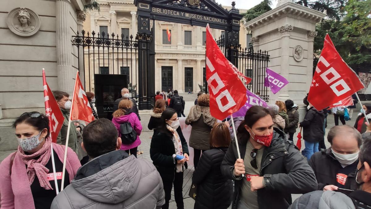 Concentracin de CCOO en el Museo Arqueolgico Nacional