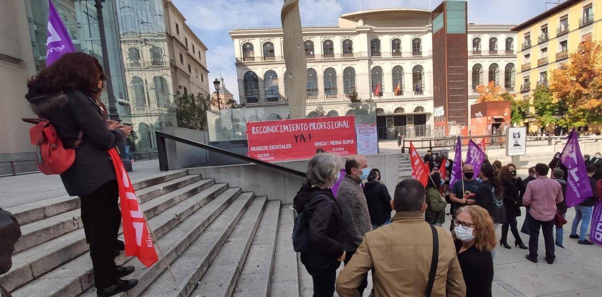 Concentracin de CCOO en el Museo Nacional Centro de Arte Reina Sofa