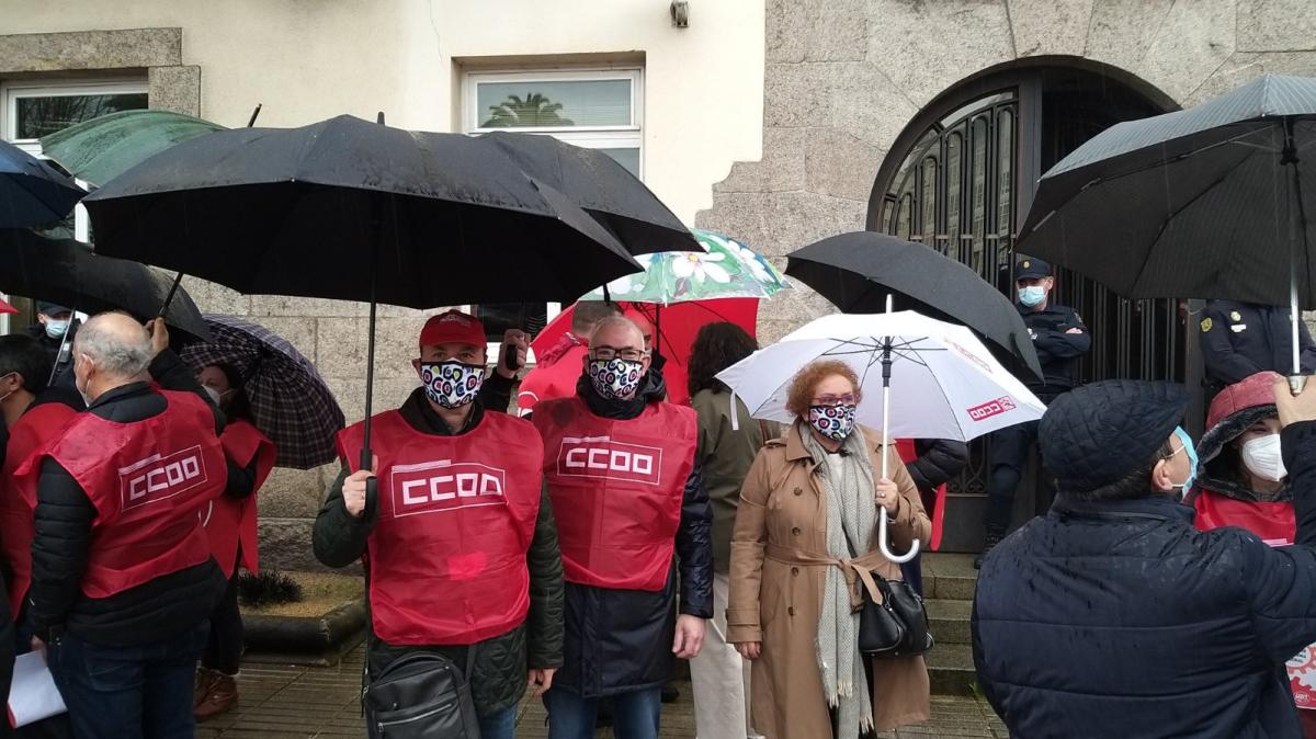Concentracin de CCOO y UGT 11F en A Corua