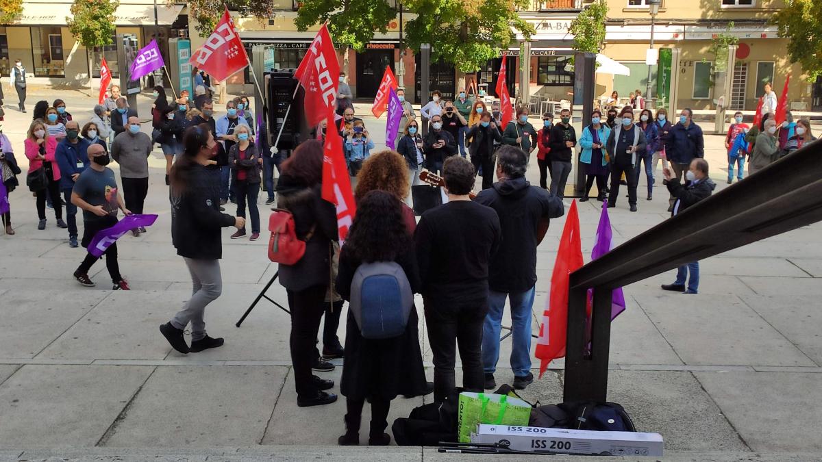 Concentracin de CCOO en el Museo Nacional Centro de Arte Reina Sofa