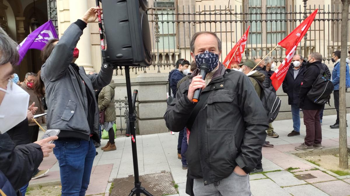 Concentracin de CCOO en la sede de la Secretara de Estado de Funcin Pblica