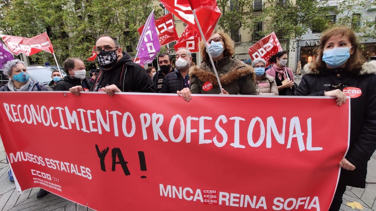 Concentracin de CCOO en el Museo Arqueolgico Nacional