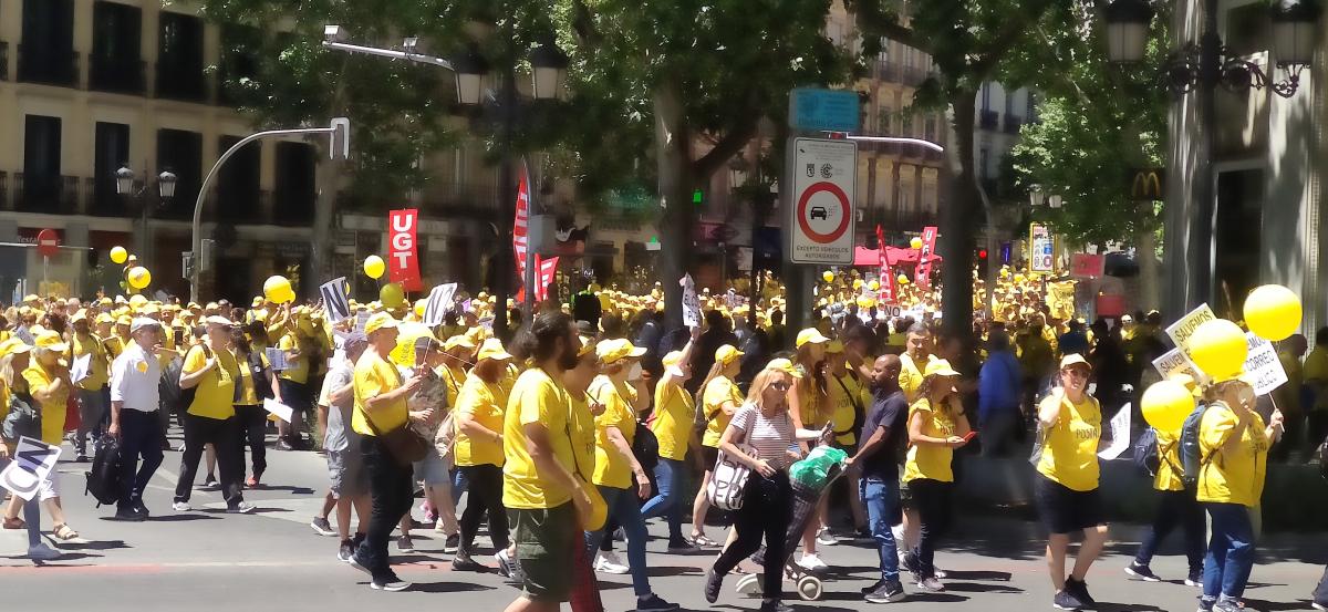 Gran marcha en Madrid #1JUN en defensa del Servicio Pblico de Correos.