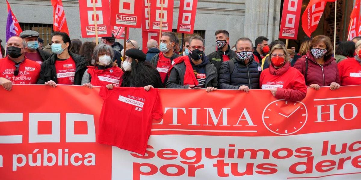 Concentracin del rea Pblica de CCOO en Madrid.