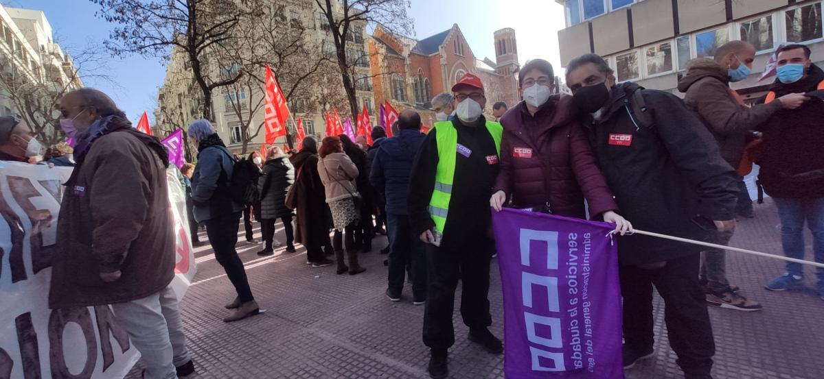 Manifestacin en la AGE de CCOO 27E #NosSobranRazones