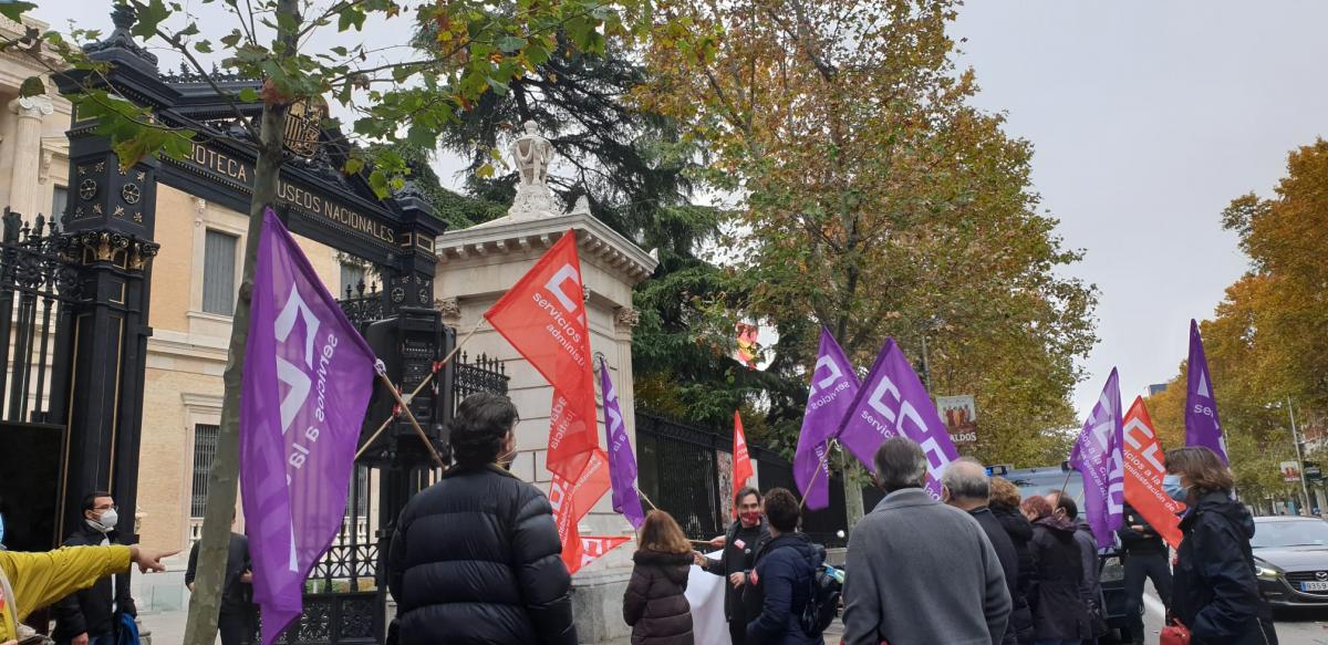 Concentracin de CCOO en el Museo Arqueolgico Nacional