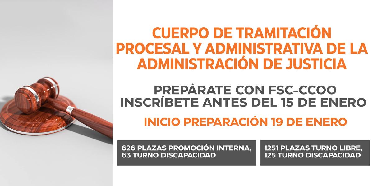 Curso para preparar oposiciones del cuerpo de tramitación procesal y administrativo de la Administración de Justicia