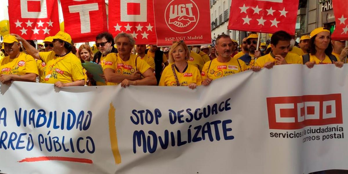 Gran marcha en Madrid #1JUN en defensa del Servicio Pblico de Correos