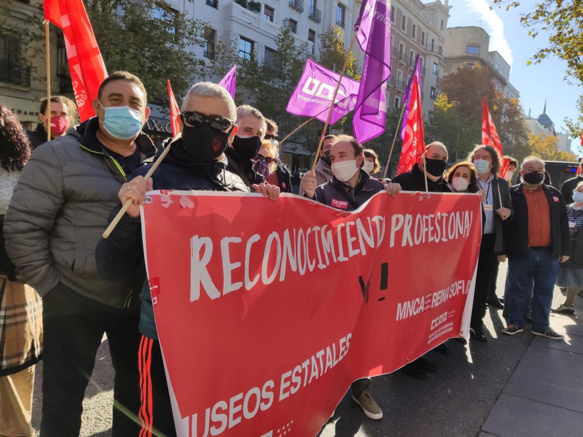 Concentracin de CCOO 22N en el Museo Arqueolgico Nacional