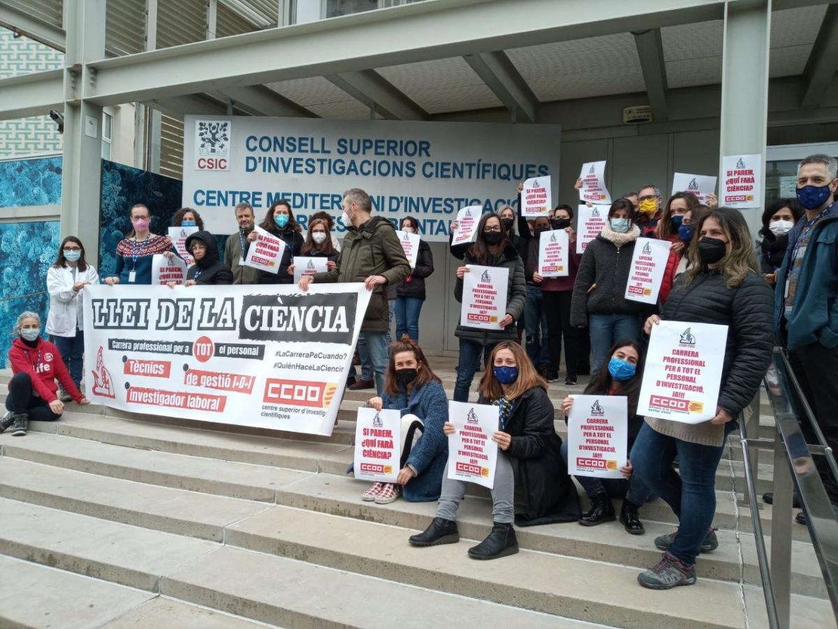 Concentracin #23M en el CSIC para reclamar una Ley de la Ciencia con Derechos para todo el personal de la investigacin.