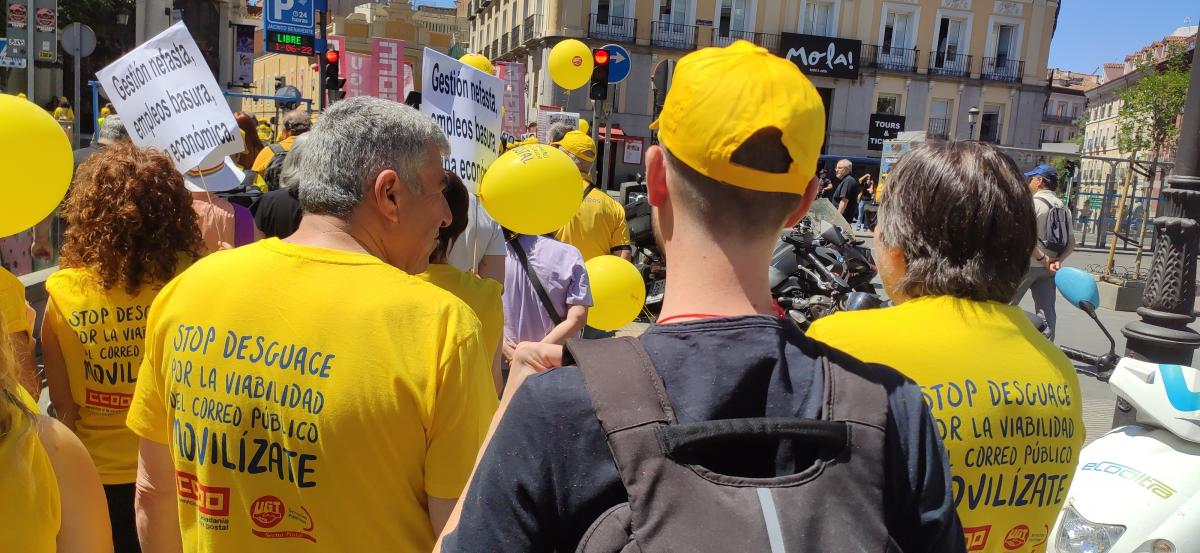 Gran marcha en Madrid #1JUN en defensa del Servicio Pblico de Correos.