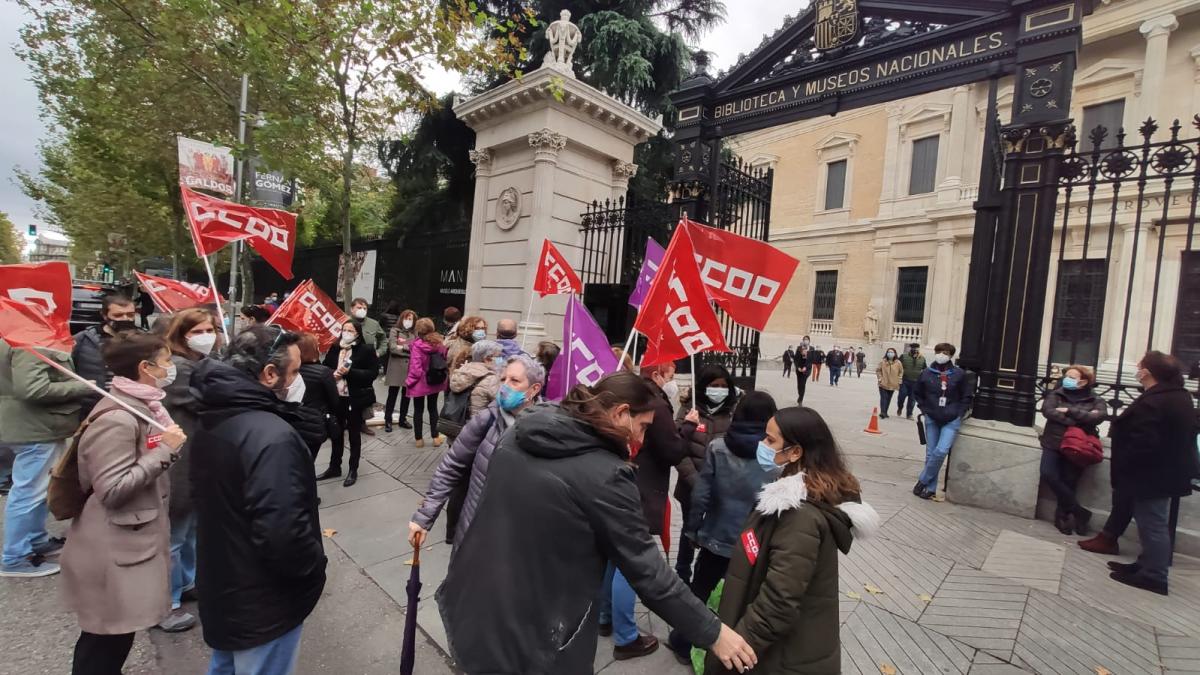 Concentracin de CCOO en el Museo Arqueolgico Nacional