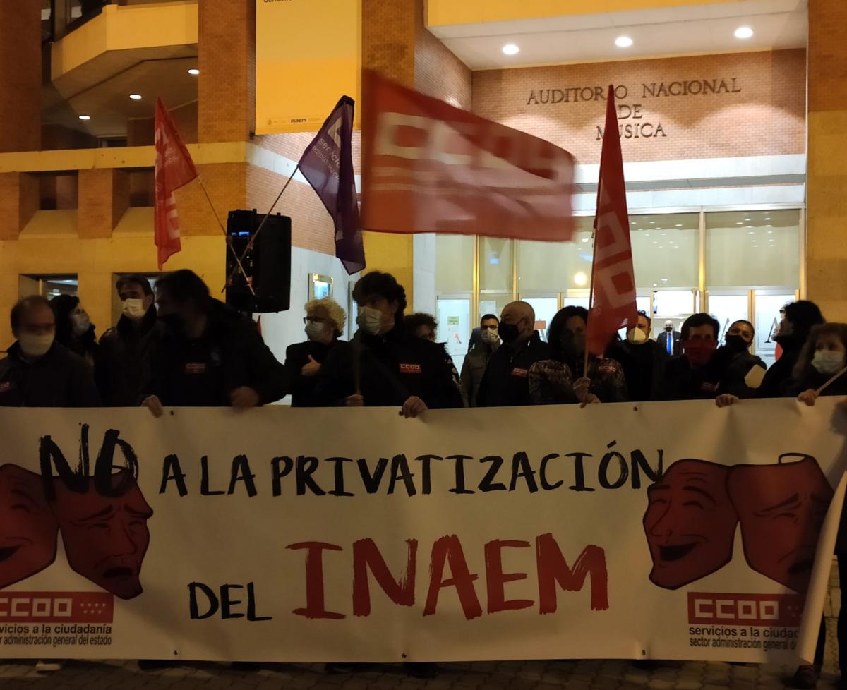 CCOO frente al Auditorio Nacional de Msica, por la Cultura Pblica