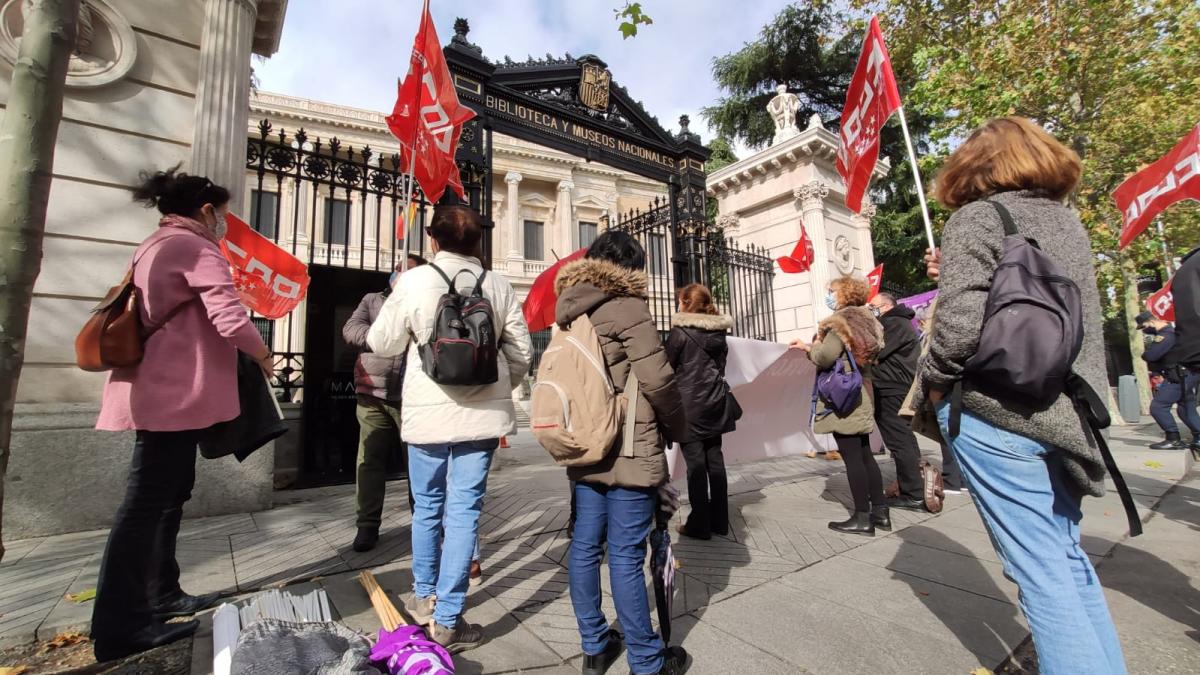 Concentracin de CCOO en el Museo Arqueolgico Nacional
