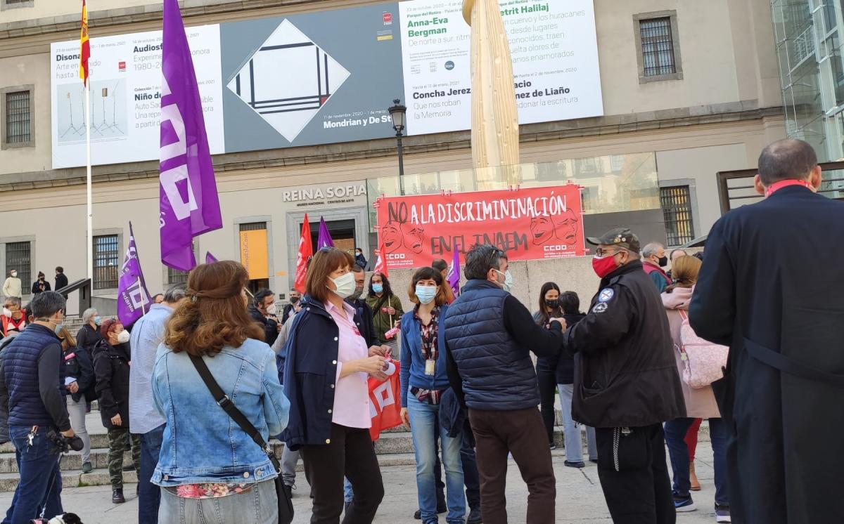 Concentracin de CCOO en el Museo Nacional Centro de Arte Reina Sofa