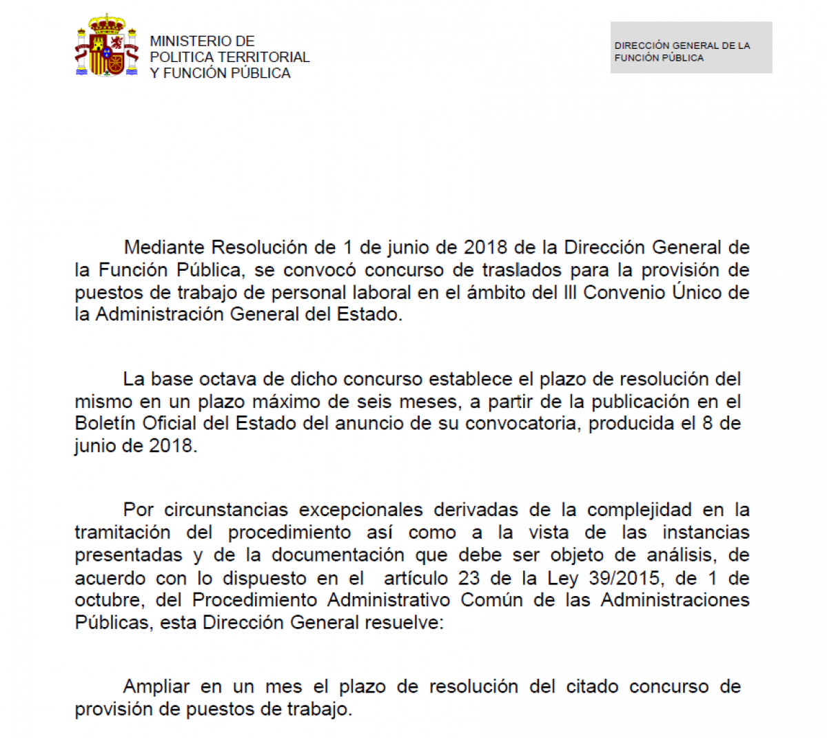 ampliacin resolucin del concurso de traslados