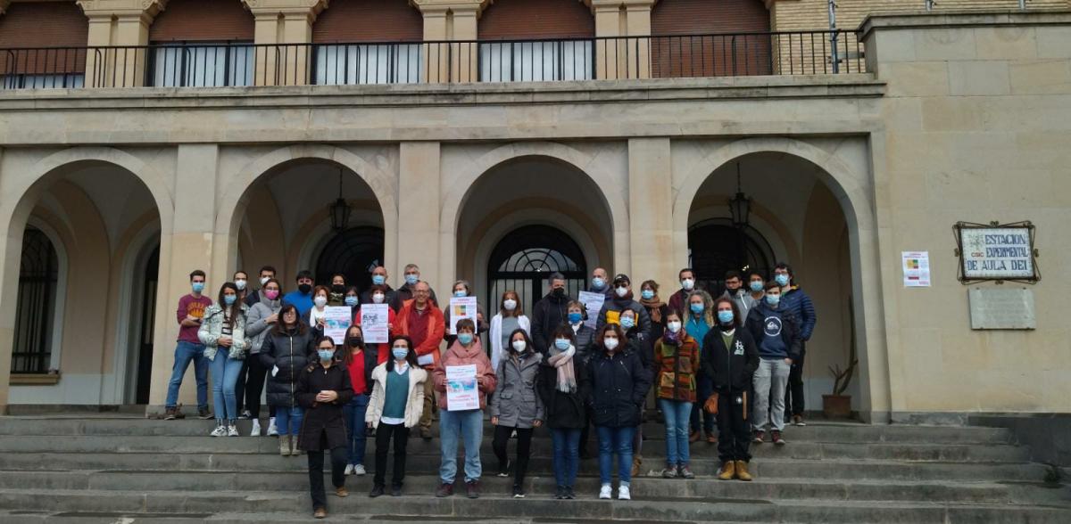 Concentracin de trabajadores del Aula Dei e IPE