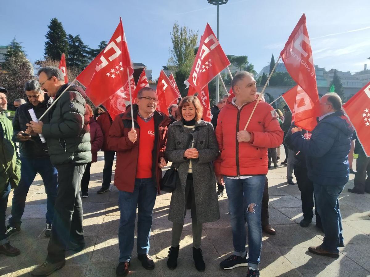 Concentracin ante el Ministerio de Transportes, Movilidad y Agenda Urbana.