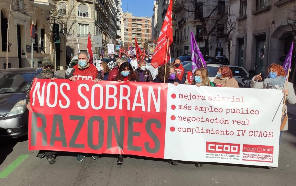 Manifestacin en la AGE de CCOO 27E #NosSobranRazones