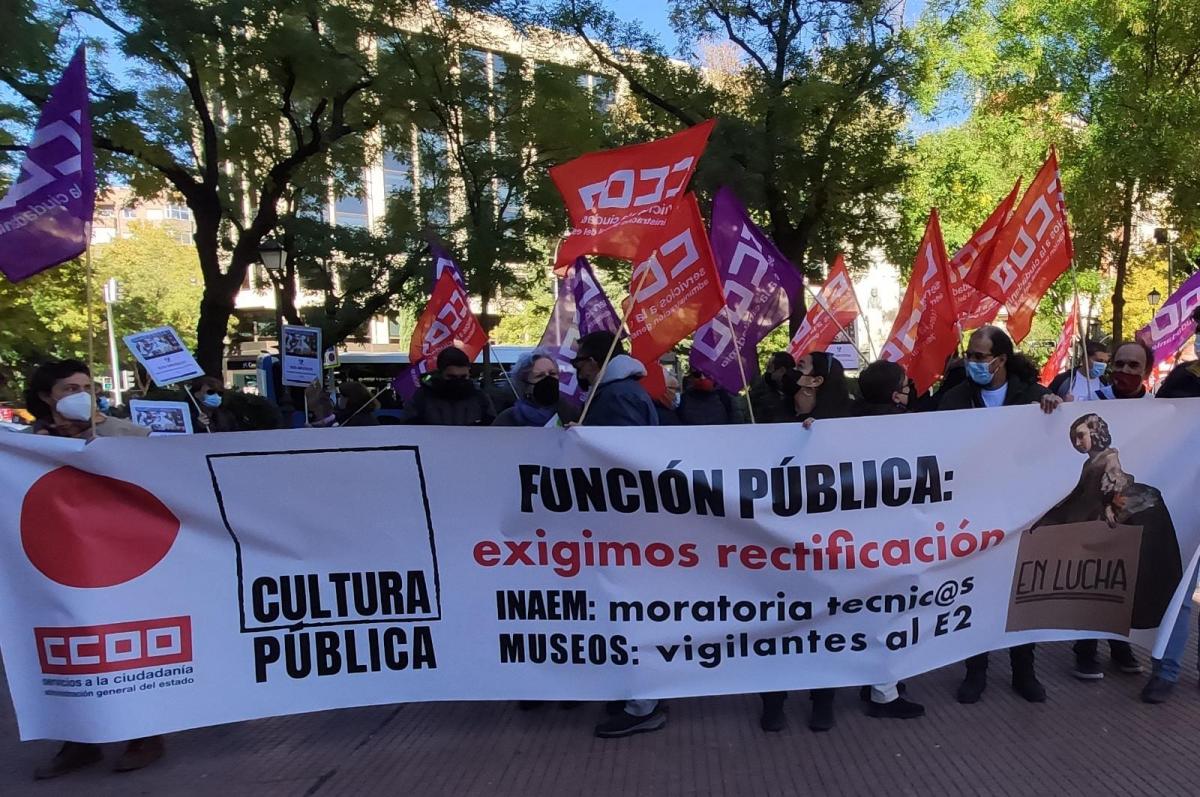 Concentracin SOS Cultura ante la Direccin General de Funcin Pblica.