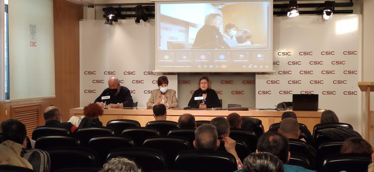 El plenario de SAE FSC-CCOO del da 6 de de abril de 2022.