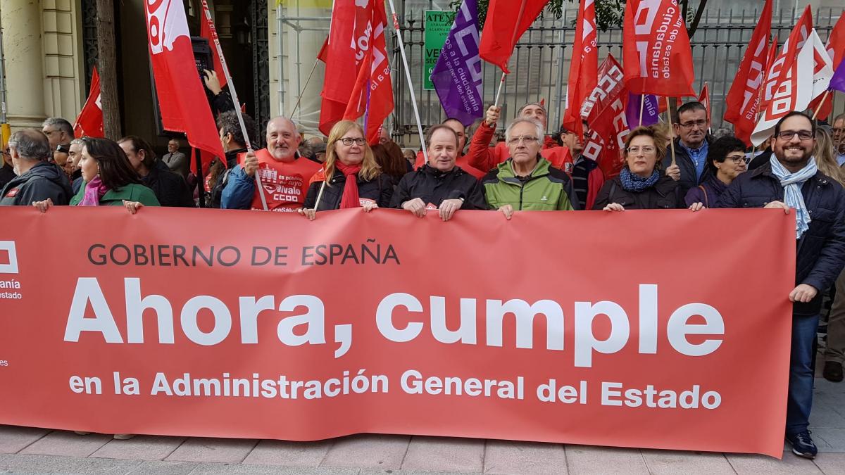 Concentracin del 7N frente a la Secretara de Estado de Funcin Pblica