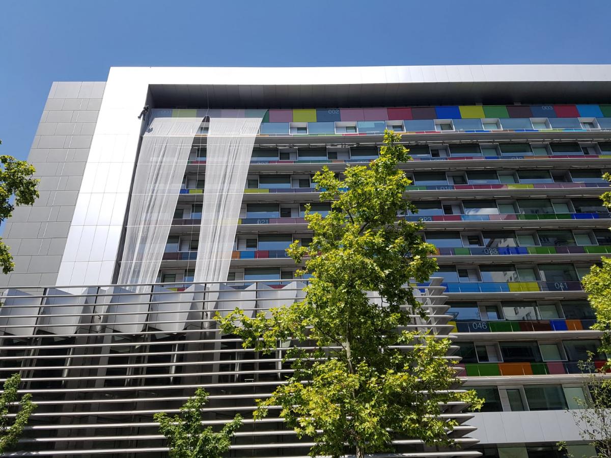 El edificio del INE en Paseo de la Castellana 183 viene sufriendo numerosas incidencias, foto actual (31 de julio de 2019)
