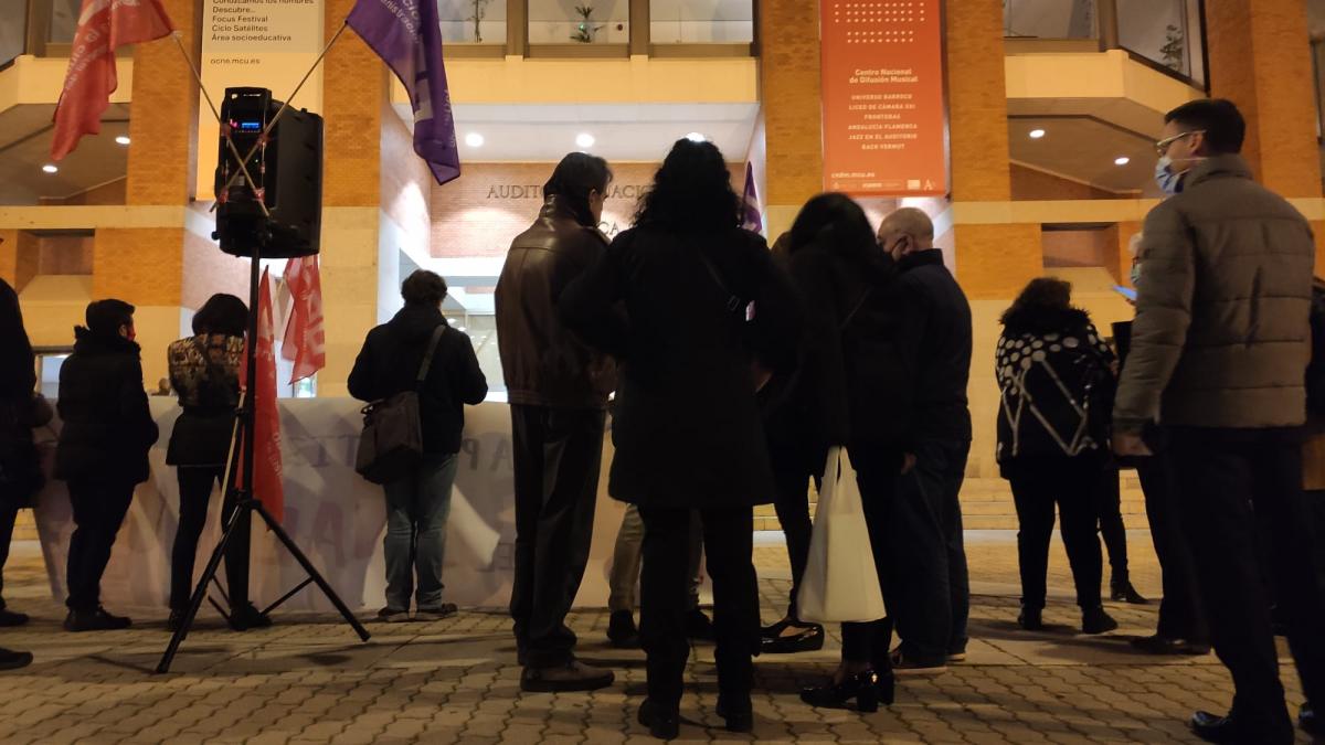 CCOO frente al Auditorio Nacional de Msica, por la Cultura Pblica