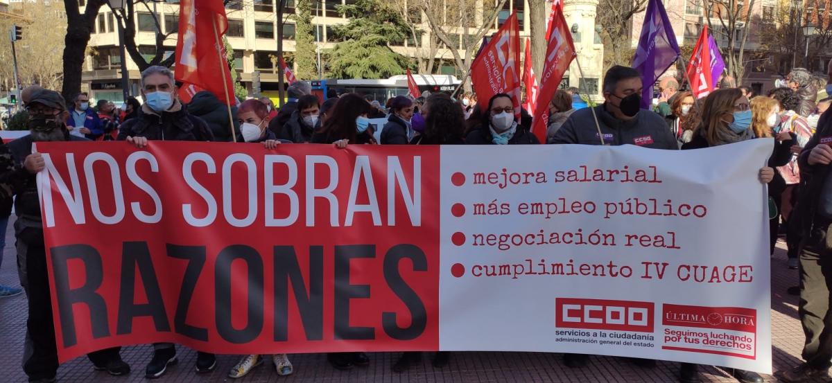 Manifestacin en la AGE de CCOO 27E #NosSobranRazones