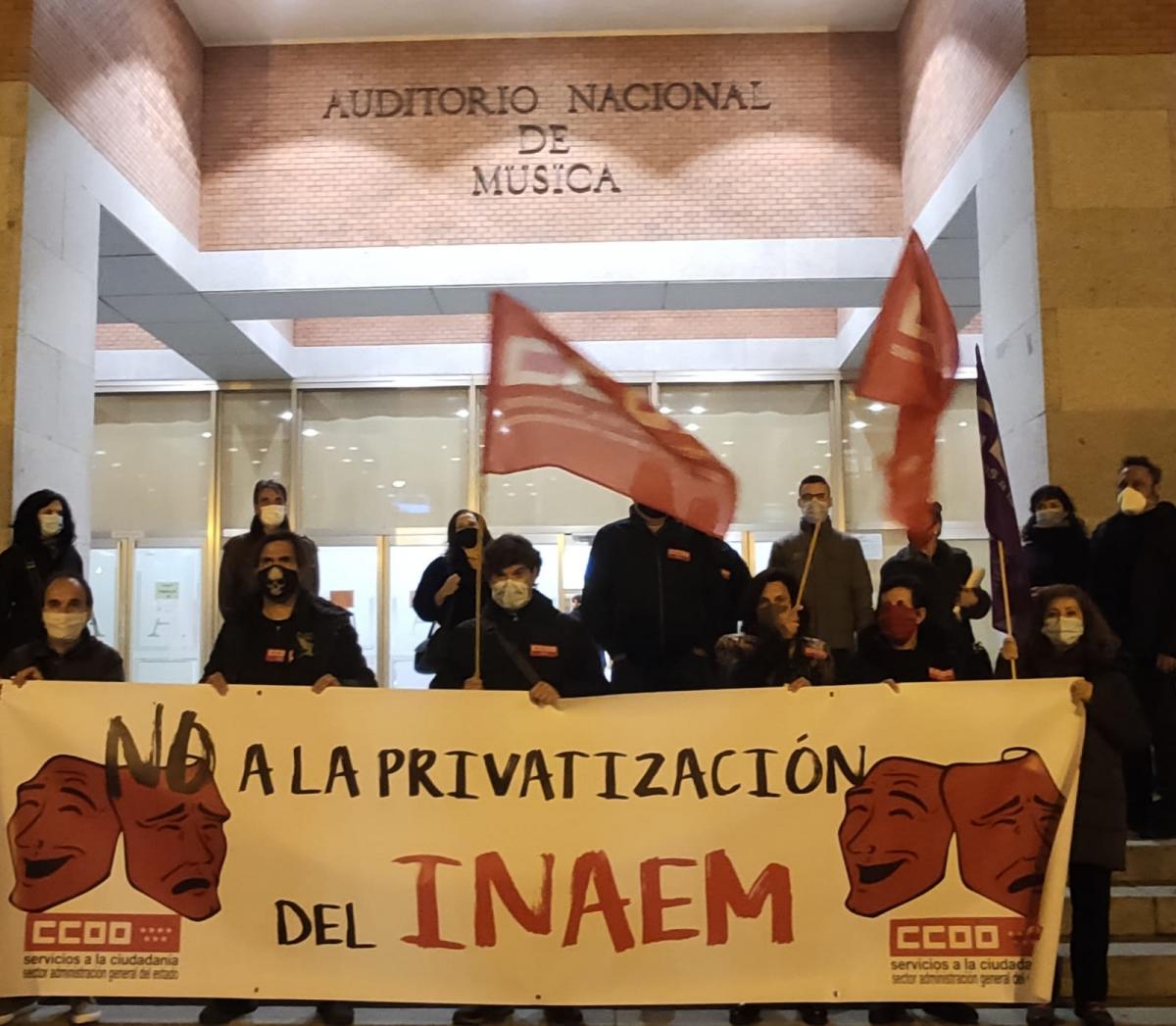CCOO frente al Auditorio Nacional de Msica, por la Cultura Pblica