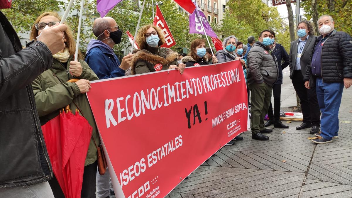 Concentracin de CCOO en el Museo Arqueolgico Nacional