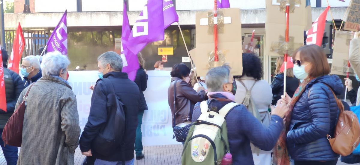 Concentracin SOS Cultura ante la Direccin General de Funcin Pblica.