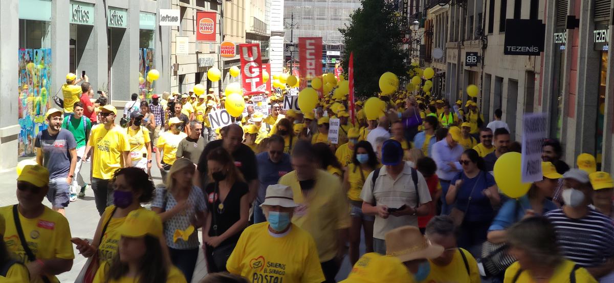 Gran marcha en Madrid #1JUN en defensa del Servicio Pblico de Correos.