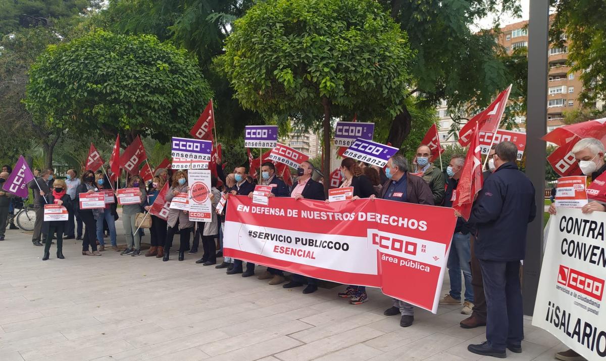 CCOO exige el cumplimiento de los acuerdos y la recuperacin de la negociacin en el rea pblica (Murcia).