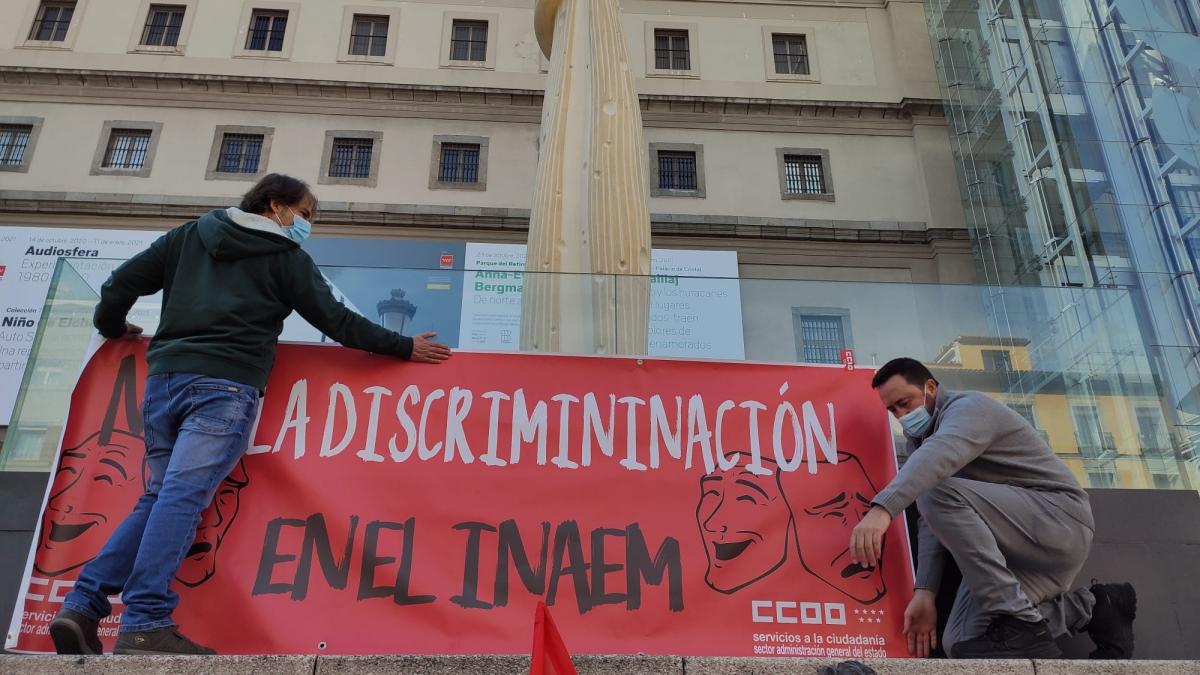 Concentracin de CCOO en el Museo Nacional Centro de Arte Reina Sofa