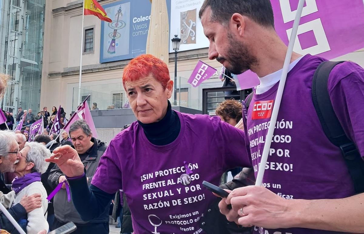 Concentracin 8M en la Plaza del museo Reina Sofa de Madrid