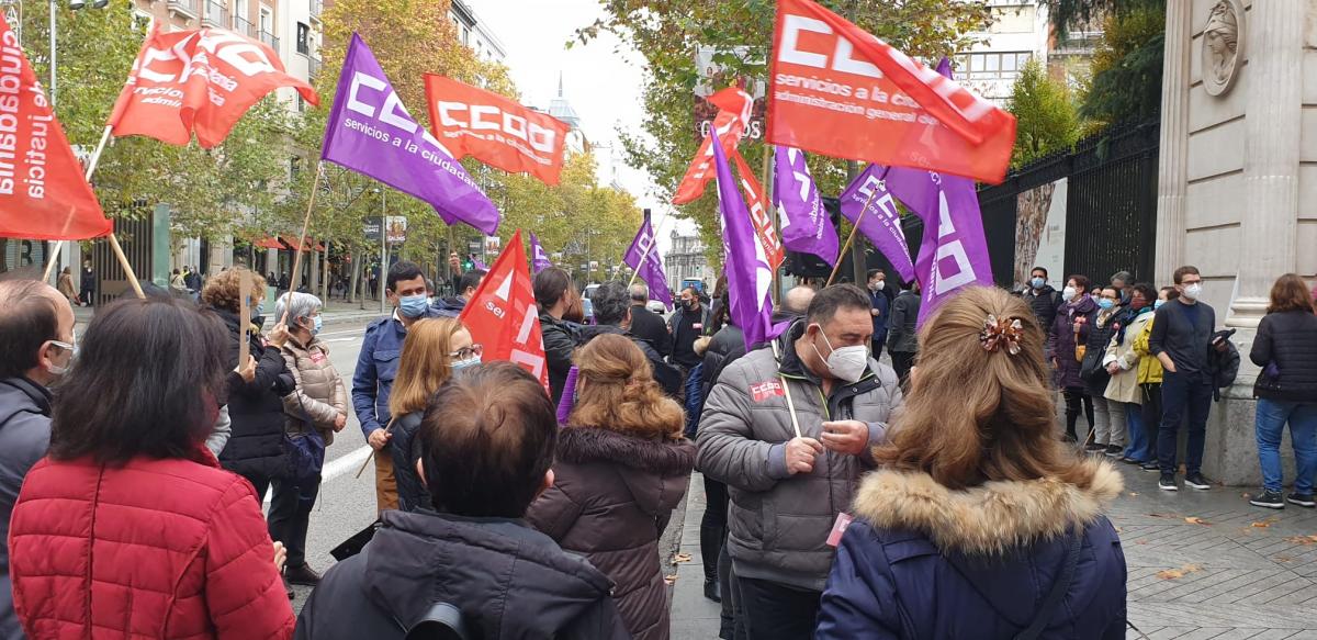 Concentracin de CCOO en el Museo Arqueolgico Nacional