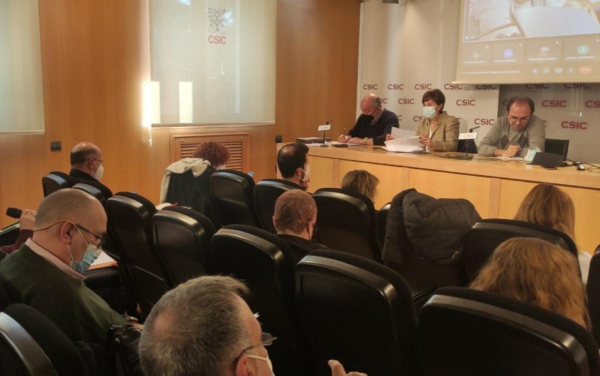 El plenario de SAE FSC-CCOO del da 6 de de abril de 2022.